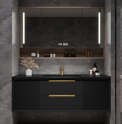 36"- 64" Single Sink Bathroom Vanity Set with Intelligent Mirror Cabinet