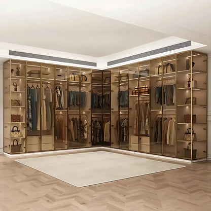 24‘’-94‘’ Modern Wardrobe Includes Transparent and Spacious Storage Space