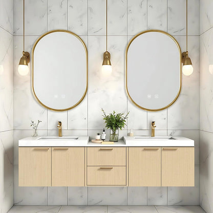 60” - 84” Simple Log Bathroom Vanity Includes Drawer Combination Cabinet