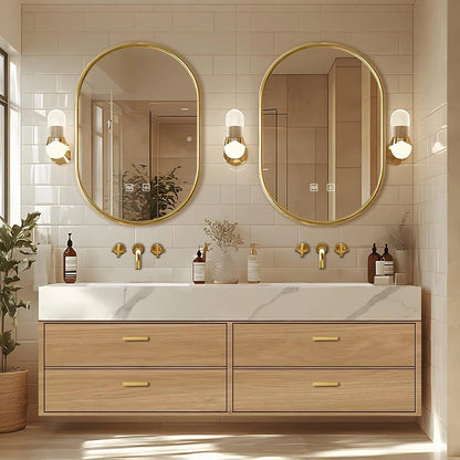 60” - 78” Floating Vanity with Double Sinks Includes Large Drawers