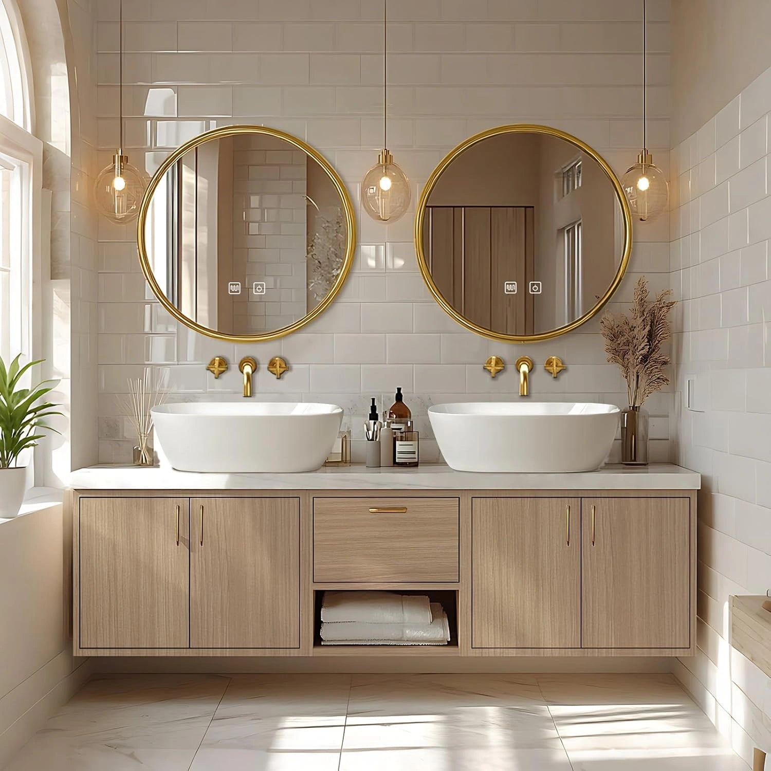 60” – 96” Exquisite Simple Bathroom Vanity Includes Log Cabinet Surface