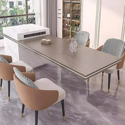 94” - 102” Kitchen Island Includes Desktop Floating Design & Ambient Light (No Chair)