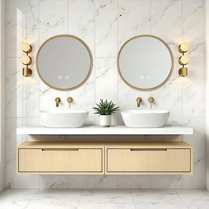 64” - 84” Floating Bathroom Vanity Includes Log Cabinet Modular Design