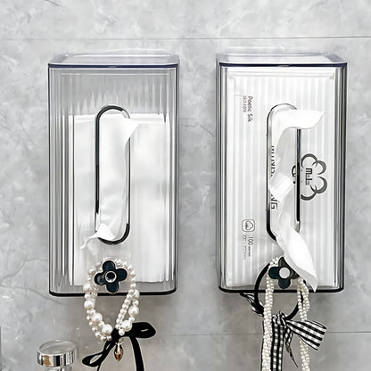 （Can only be shipped together with the bathroom vanity ）No-Drill Wall-Mounted Face Towel Storage Box