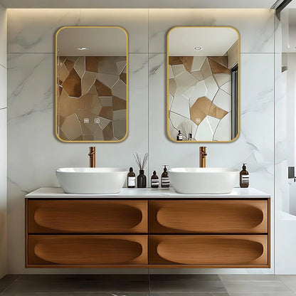 60” - 78” Modern Art Bathroom Vanity Includes Unique Surface Design & Hidden Handle