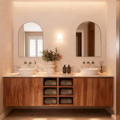 60“ - 78” Luxury Wooden Double Basin Bathroom vanity