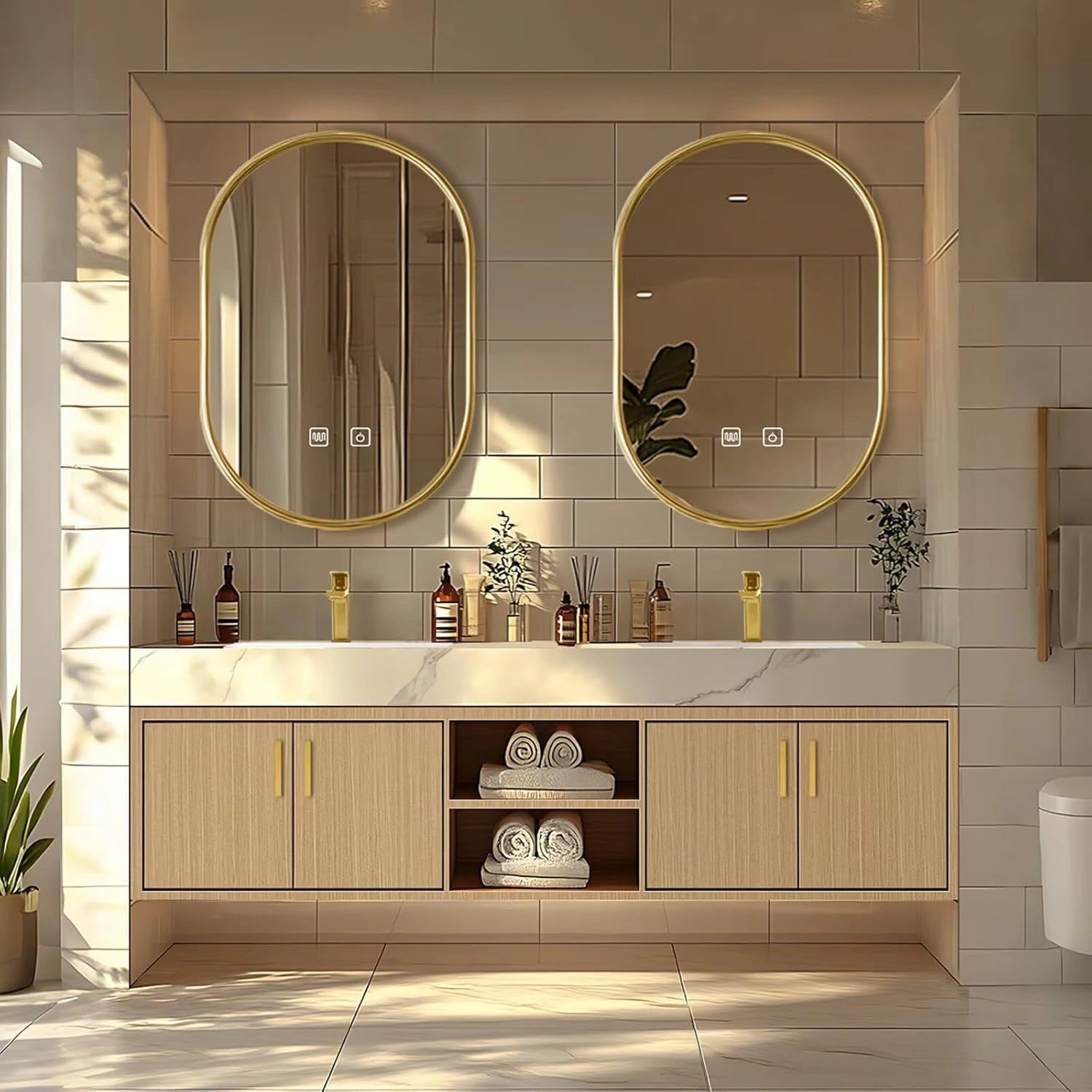 60” – 96” Log Country Floating Bathroom Vanity Includes Rock Slabs Countertop