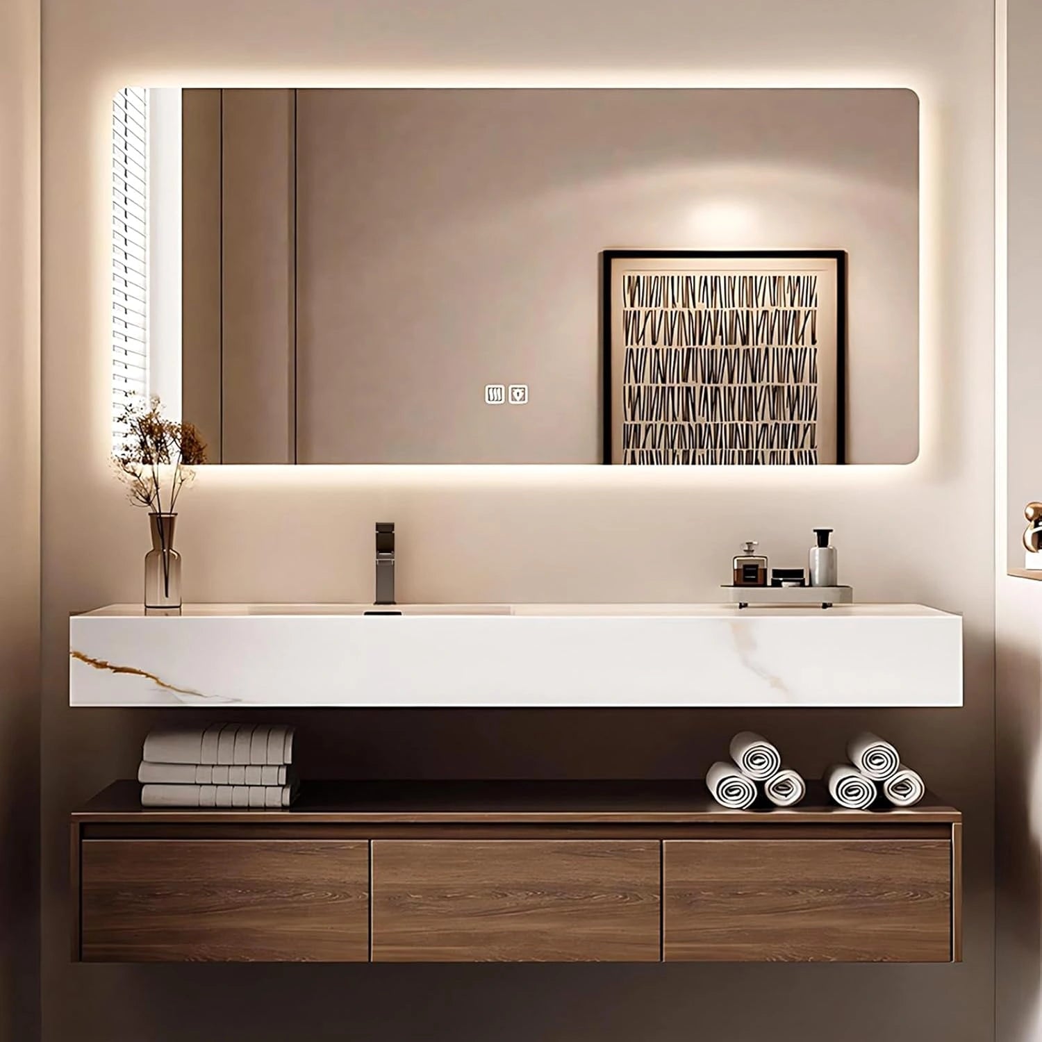 40” – 72” Medieval Bathroom Vanity Includes Split Design & Solid Wood Cabinet