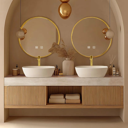 64” - 96” Elegant Exquisite Bathroom Vanity Includes Striped Cabinet