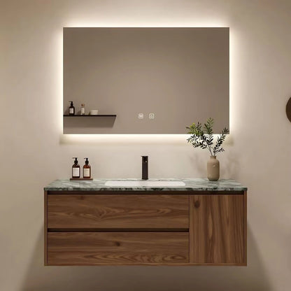 40” - 64” Unique Modern Bathroom Vanity with LED Smart Defogging Mirror