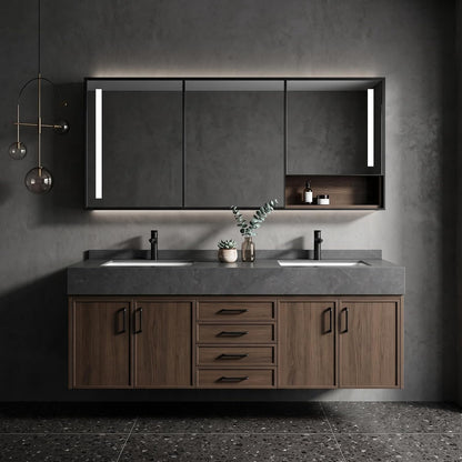 52‘’-110‘’ Luxurious Bathroom Vanity with Double Sinks Includes Wide Frame