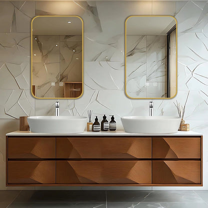 60” - 78” Modern Art Bathroom Vanity Includes Unique Surface Design