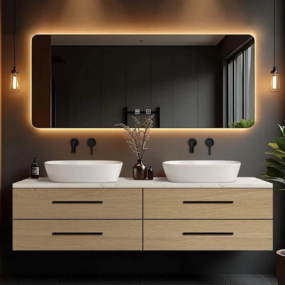 60” - 78” Wall-Mount Vanity Includes Modern Floating Design