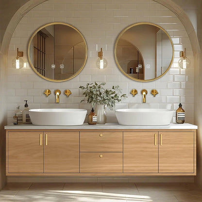 60” – 96” Simple Practical Bathroom Vanity Includes Log Style Surface