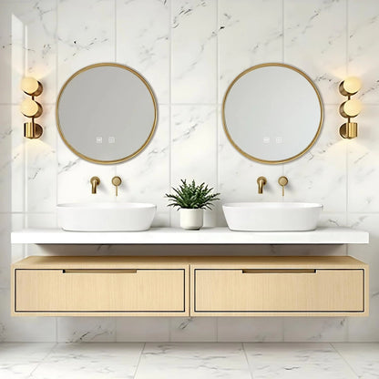 64” - 84” Floating Bathroom Vanity Includes Log Cabinet Modular Design