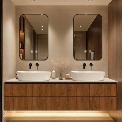 60” - 78” Luxury Bathroom Vanity Includes Two Mirrors & Above Counter Sink