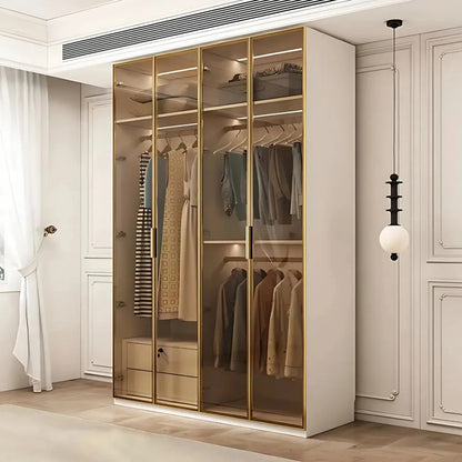 24‘’-94‘’ Modern Wardrobe Includes Transparent and Spacious Storage Space