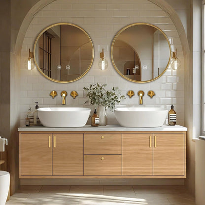 60” – 96” Simple Practical Bathroom Vanity Includes Log Style Surface