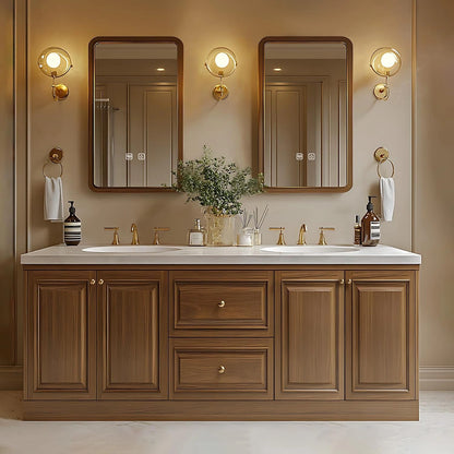 68” - 96” Modern Simple Bathroom Vanity Includes Rectangle Mirrors