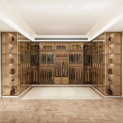 24‘’-94‘’ Modern Wardrobe Includes Transparent and Spacious Storage Space