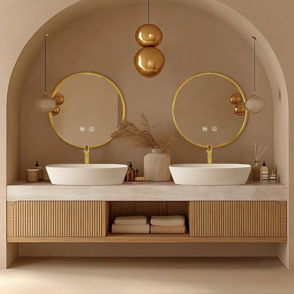 64” - 96” Elegant Exquisite Bathroom Vanity Includes Striped Cabinet