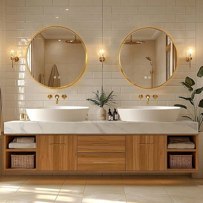 68” - 96” Simple Practical Bathroom Vanities with Exquisite Handle