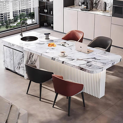 78” - 94” Beautiful Practical Kitchen Island Includes Lifting Socket (No Chair)