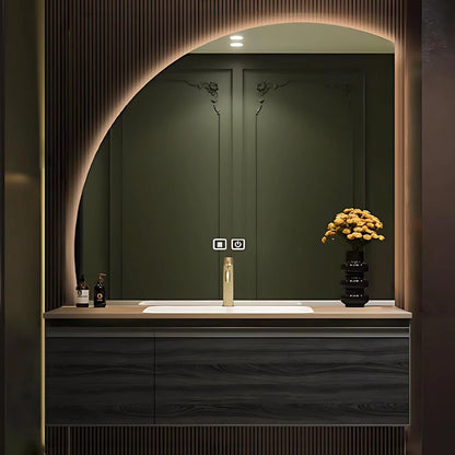 48” - 78” Unique Exquisite Bathroom Vanity Includes Irregular Shape Mirror