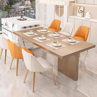 94" - 109" Elegant Cozy Kitchen Island Includes L-Shaped Solid Wood Style Table (No Chair)