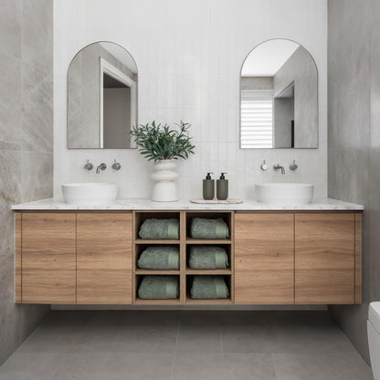 60“ - 78” Luxury Wooden Double Basin Bathroom vanity