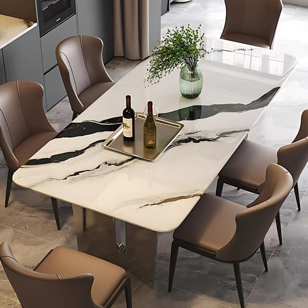 55” - 71” Unique Dining Table with Rounded Edge Design (No Chair)