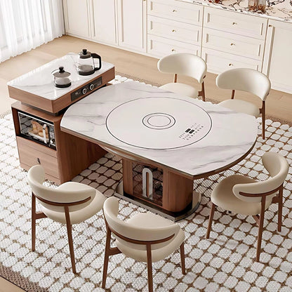 87” - 93” Spacious Practical Kitchen Island Includes Multi-Shape Tabletop (No Chair)