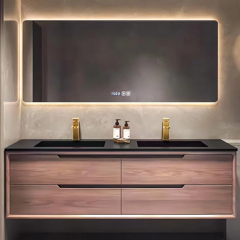 52” - 78” Modern Convent Bathroom Vanity with Hidden Drawer Handles