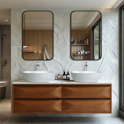 60” - 78” Exquisite Modern Bathroom Vanity  Includes Unique Surface Design