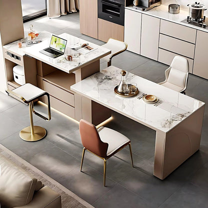 77” - 85” Elegant Practical Kitchen Island Includes Lifting Table (No Chair)