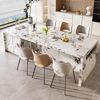 59” - 79” Unique Elegant Kitchen Island Includes Unique Texture Design (No Chair)