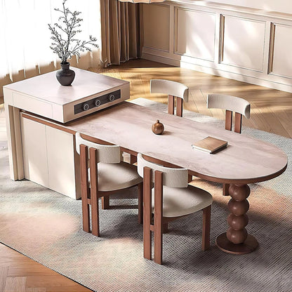 98” - 106” Exquisite Kitchen Island Includes Solid Wood Wind Round Bead Shaped Table Legs (No Chair)