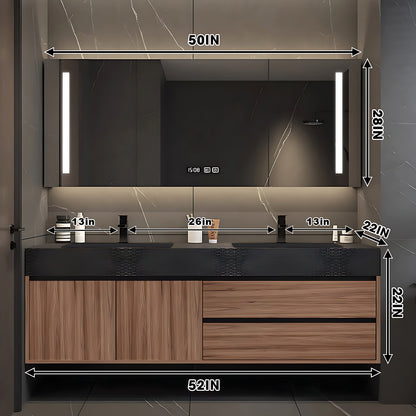 36"- 78" Bathroom Vanity Set with Smart LED Mirror and Basin