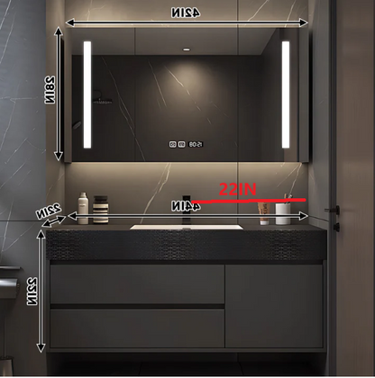 36"- 78" Bathroom Vanity Set with Smart LED Mirror and Basin