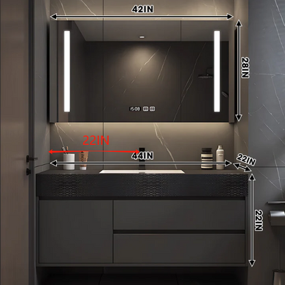 36"- 78" Bathroom Vanity Set with Smart LED Mirror and Basin
