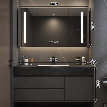36"- 78" Bathroom Vanity Set with Smart LED Mirror and Basin