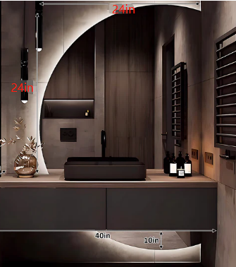 52"- 72" Wall Mounted Bathroom Vanity Set with Smart Mirror & Double Ceramic Sink