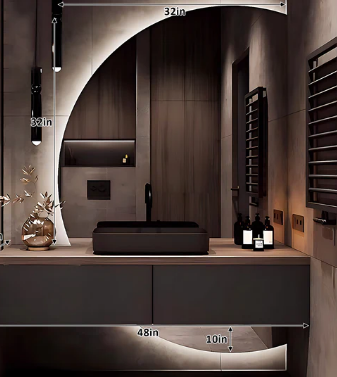 52"- 72" Wall Mounted Bathroom Vanity Set with Smart Mirror & Double Ceramic Sink