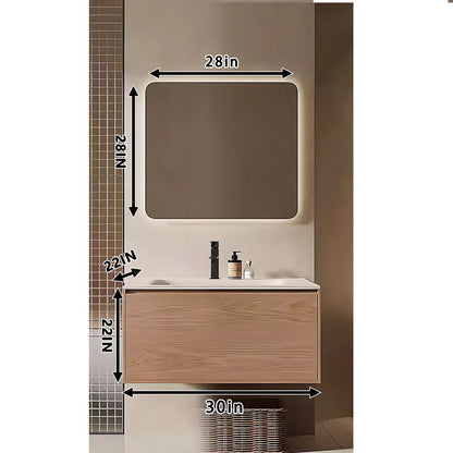 40"-72" Bath vanity solid wood rock slab one-piece basin and double basin