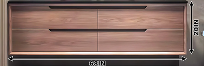 52"- 78" Solid Wood Double Sink Bathroom Vanity Set with Intelligent Mirror