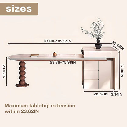 98” - 106” Exquisite Kitchen Island Includes Solid Wood Wind Round Bead Shaped Table Legs (No Chair)