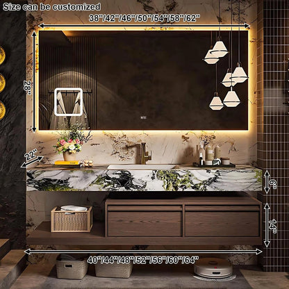 40” – 64” Retro Unique Bathroom Vanity Includes Green Textured Countertop