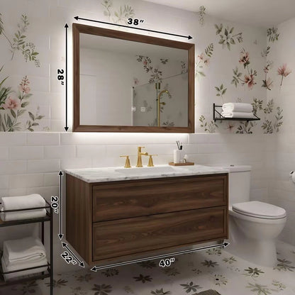 36” - 64” Modern American Bathroom Vanity with Smart Defogging Mirror