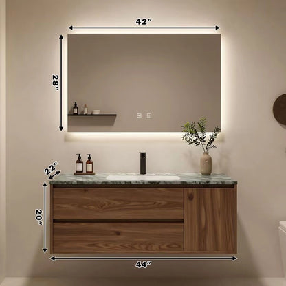 40” - 64” Unique Modern Bathroom Vanity with LED Smart Defogging Mirror