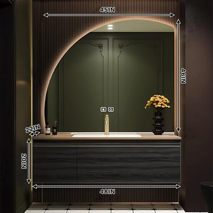 48” - 78” Unique Exquisite Bathroom Vanity Includes Irregular Shape Mirror